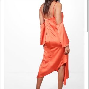Orange boohoo dress